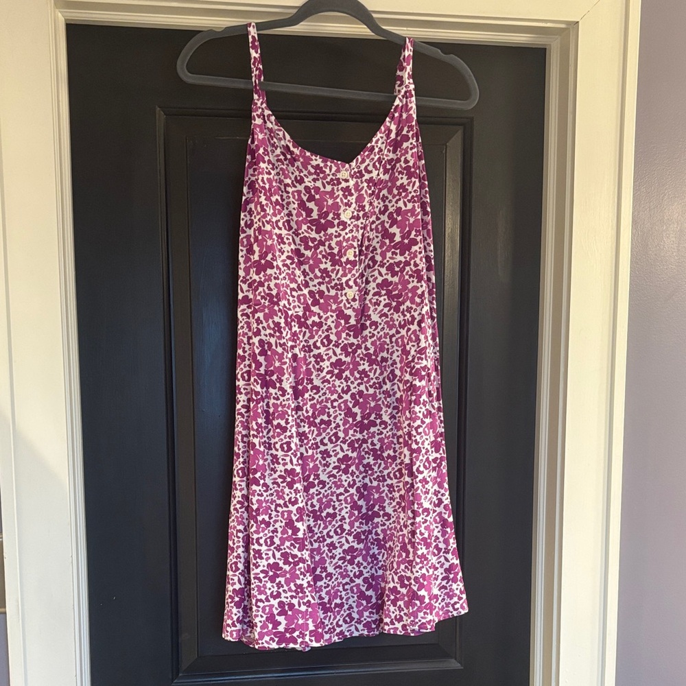 GAP Pink and White Midi Dress